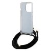 Guess GUHCP15LHC4SEK iPhone 15 Pro 6.1 czarny/black hardcase Crossbody Cord 4G Print